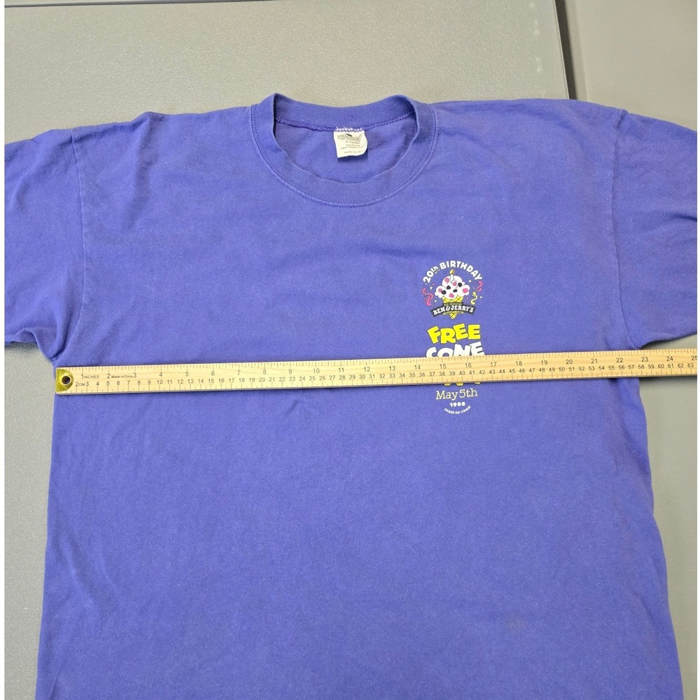 Vintage 1998 Ben & Jerry's Free Cone Day T Shirt Single Stitch USA XL - Picture 6 of 11